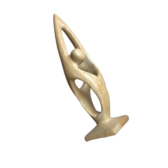 Stone Dancing Ten Thousand Villages Figurine Embracing Couple 9” Made In Kenya - Picture 5 of 5